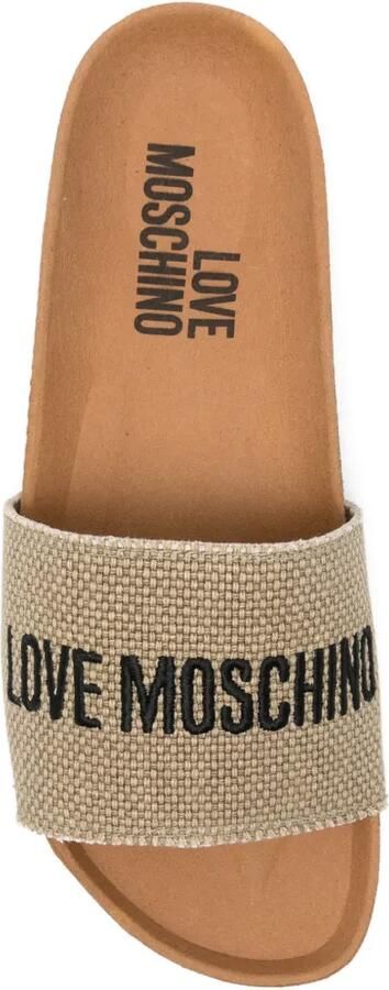 Love Moschino Sandalen met logodetail Beige - Foto 2