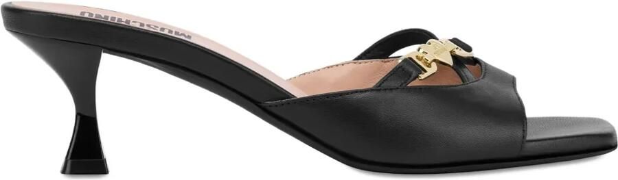 Love Moschino Sandalen met logodetail Zwart