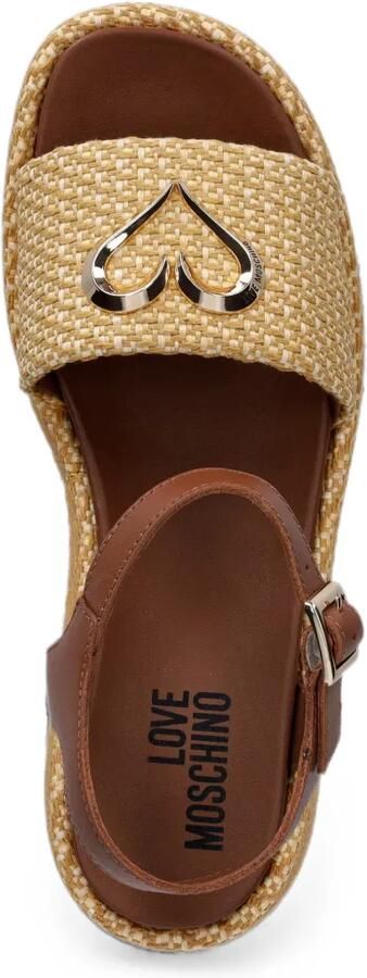 Love Moschino Sandalen met plateauzool en hartplakkaat Beige - Foto 4