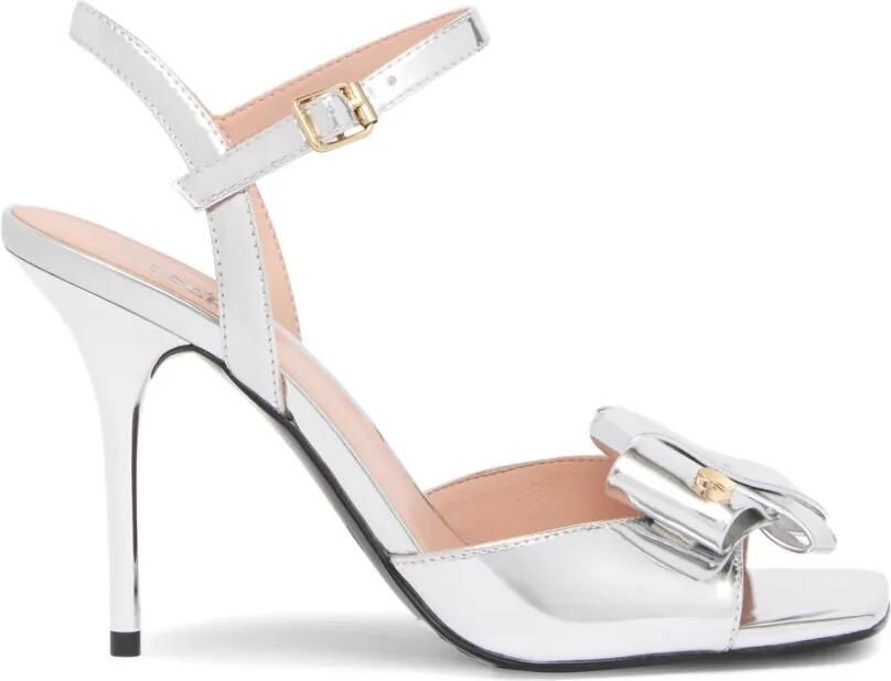 Love Moschino Sandalen met strik en bandje Zilver