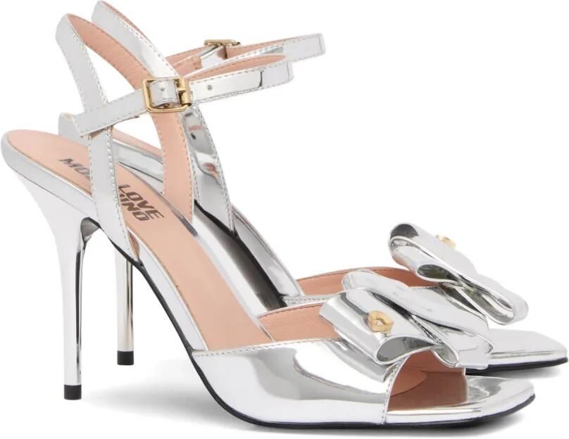 Love Moschino Sandalen met strik en bandje Zilver - Foto 2