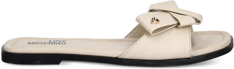 Love Moschino Sandalen met strikdetail en hartplakkaat Beige
