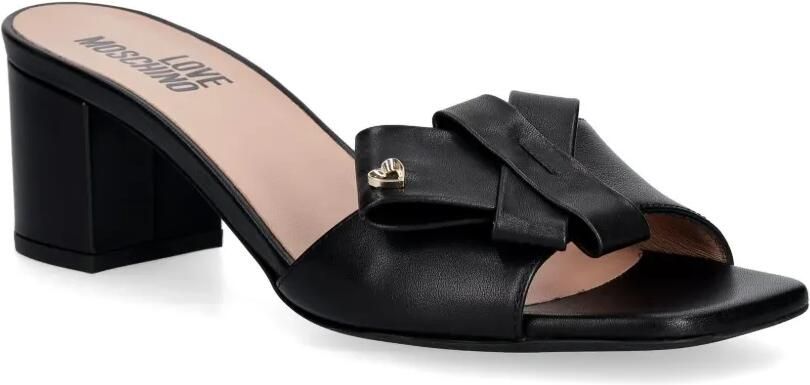 Love Moschino Sandalen met strikdetail en hartplakkaat Zwart - Foto 3