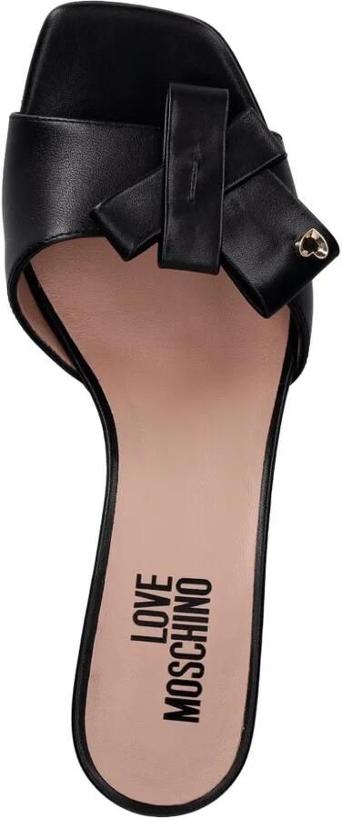 Love Moschino Sandalen met strikdetail en hartplakkaat Zwart - Foto 2