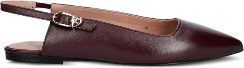 Love Moschino Slingback ballerina's met puntige neus Rood