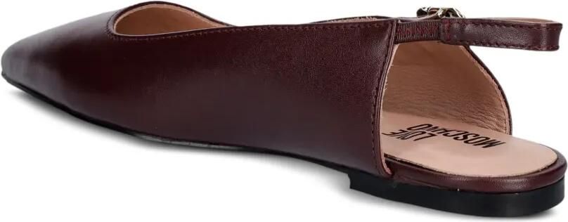 Love Moschino Slingback ballerina's met puntige neus Rood - Foto 3
