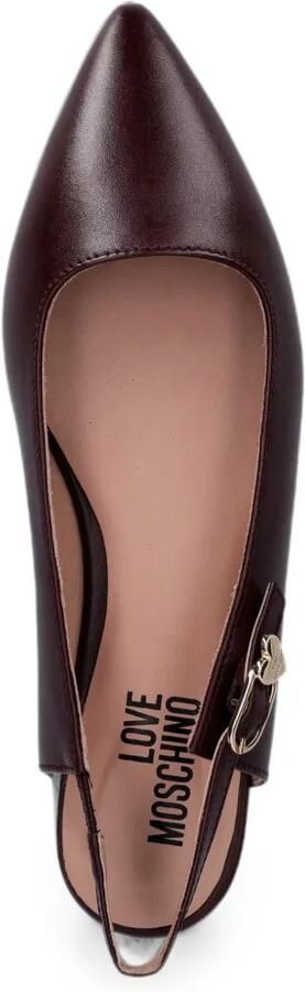 Love Moschino Slingback ballerina's met puntige neus Rood - Foto 4
