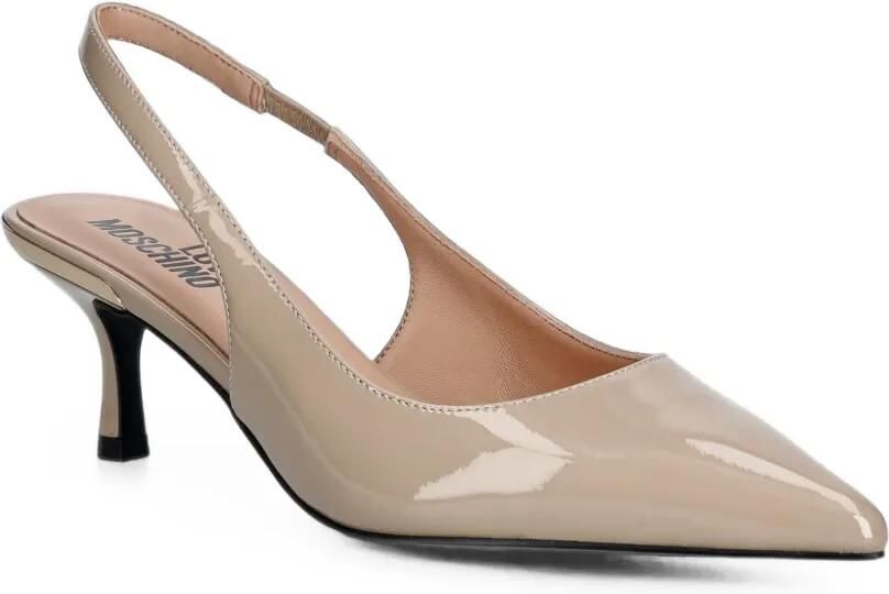 Love Moschino Slingback pumps met gelakte afwerking Beige - Foto 2