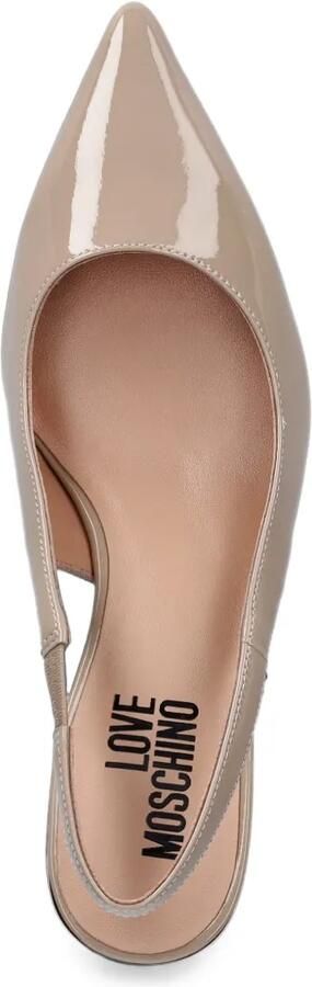 Love Moschino Slingback pumps met gelakte afwerking Beige - Foto 4