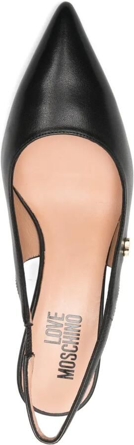 Love Moschino Slingback pumps met hartpatch Zwart - Foto 4