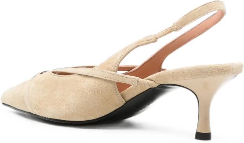 Love Moschino Slingback pumps met hartplakkaat Beige - Foto 3