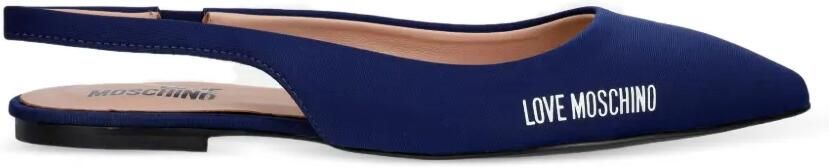 Love Moschino Slingback pumps met logoprint Blauw
