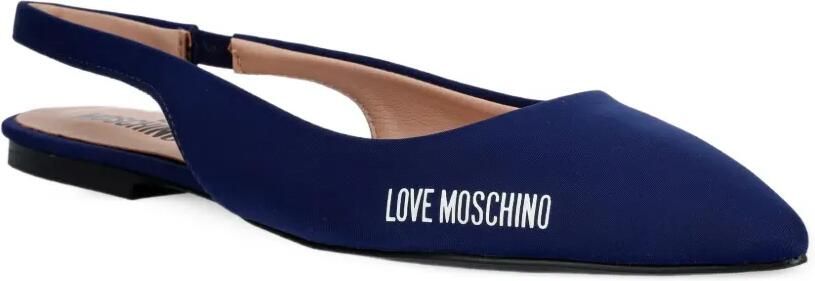 Love Moschino Slingback pumps met logoprint Blauw - Foto 4