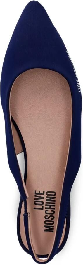 Love Moschino Slingback pumps met logoprint Blauw - Foto 3