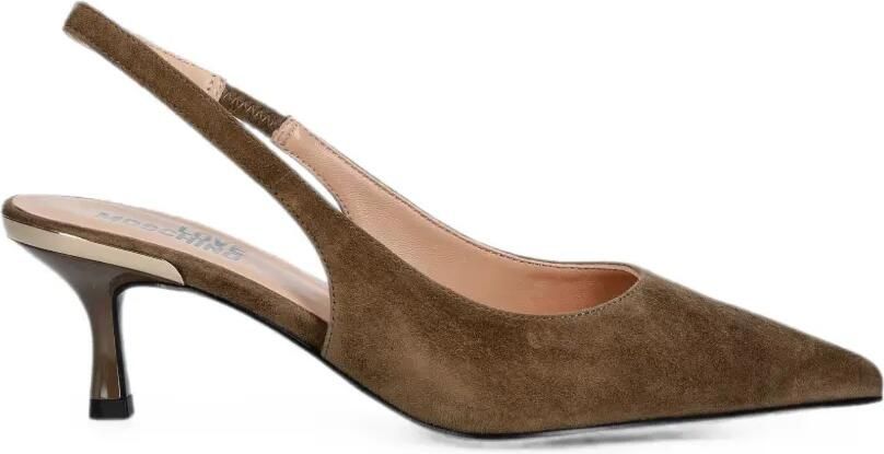 Love Moschino Slingback pumps met puntige neus Bruin