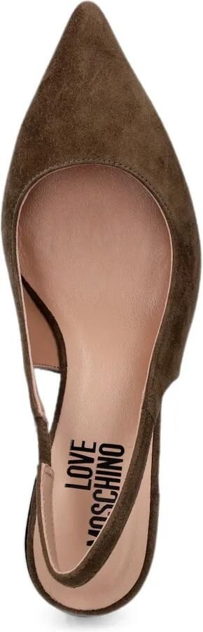 Love Moschino Slingback pumps met puntige neus Bruin - Foto 4