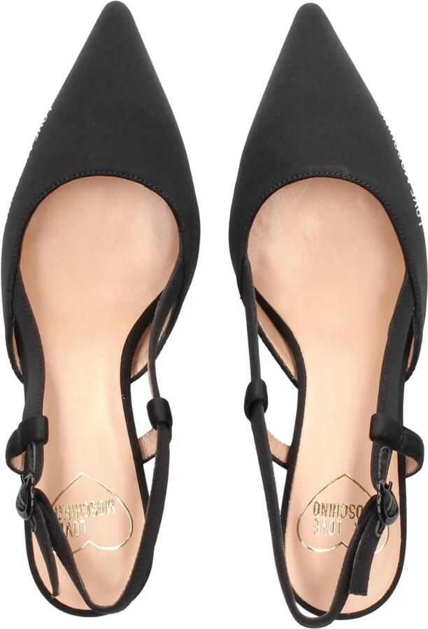 Love Moschino Slingback pumps met puntige neus Zwart