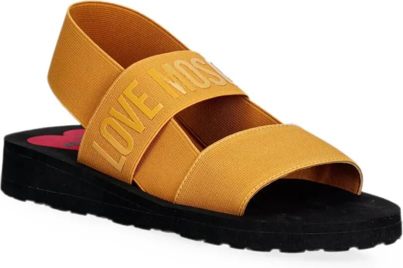 Love Moschino Slingback sandalen met logoband Geel - Foto 2