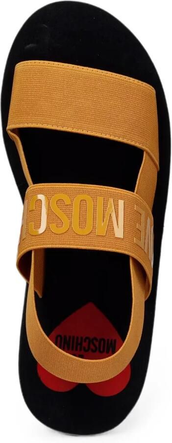 Love Moschino Slingback sandalen met logoband Geel - Foto 4