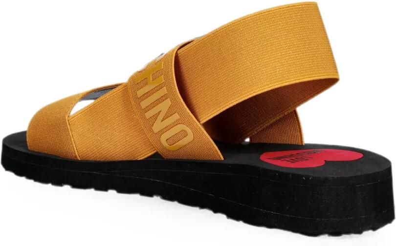Love Moschino Slingback sandalen met logoband Geel - Foto 3