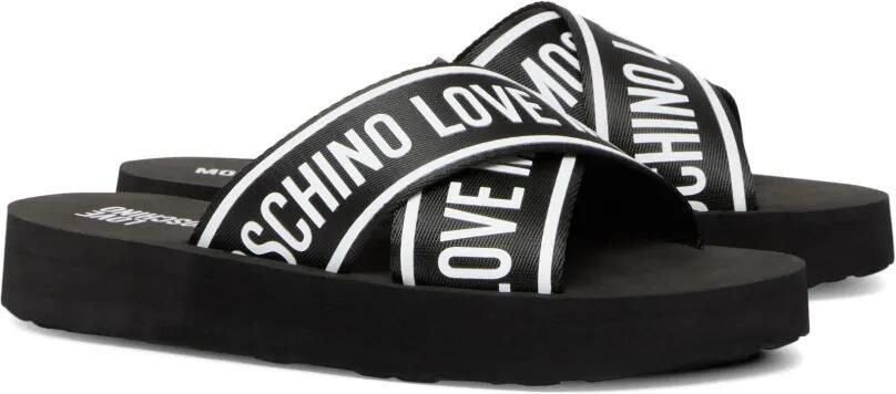 Love Moschino Slippers met logo Zwart - Foto 3