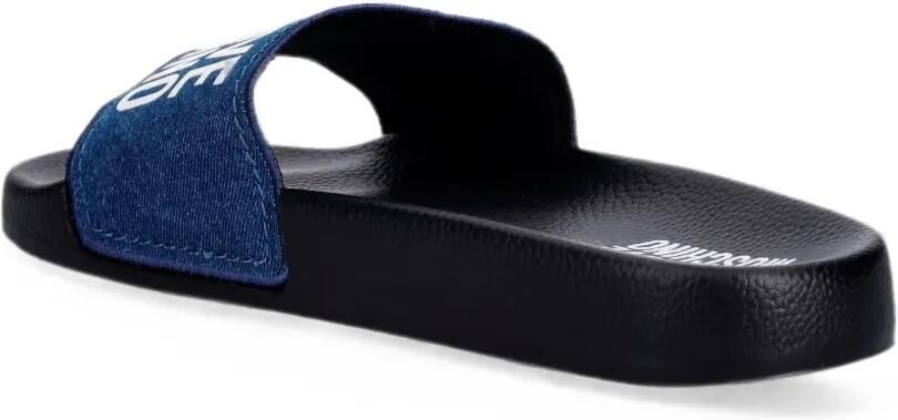 Love Moschino Slippers met logoprint Blauw - Foto 3