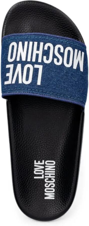 Love Moschino Slippers met logoprint Blauw - Foto 2