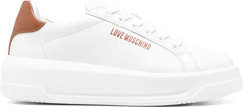 Love Moschino Sneakers met contrasterend vlak Wit