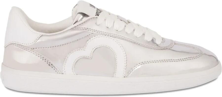 Love Moschino Sneakers met hart-applicatie Zilver