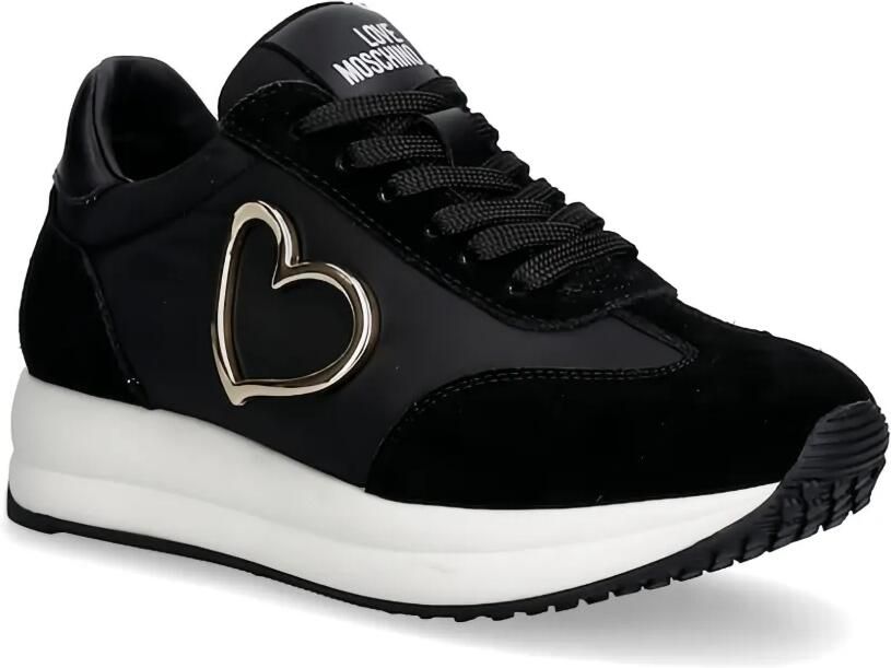 Love Moschino Sneakers met hart-applicatie Zwart