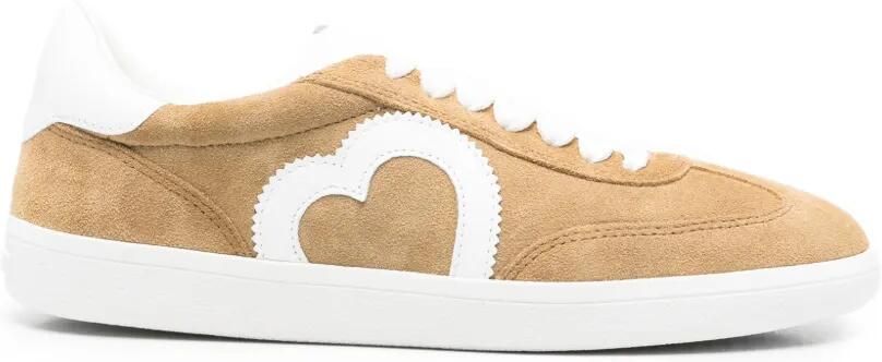 Love Moschino Sneakers met hartapplicatie Beige