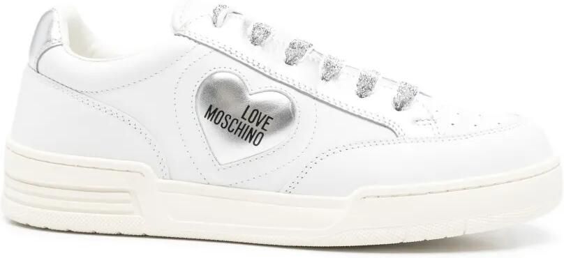 Love Moschino Sneakers met hartapplicatie Wit