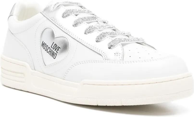 Love Moschino Sneakers met hartapplicatie Wit - Foto 2
