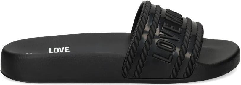 Love Moschino Sneakers met logo-reliëf Zwart