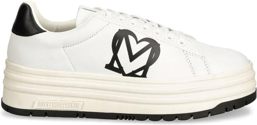 Love Moschino Sneakers met logoprint Wit