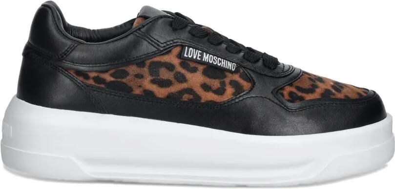 Love Moschino Sneakers met luipaardprint Zwart