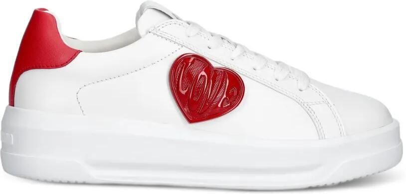 Love Moschino Sneakers met patch Wit