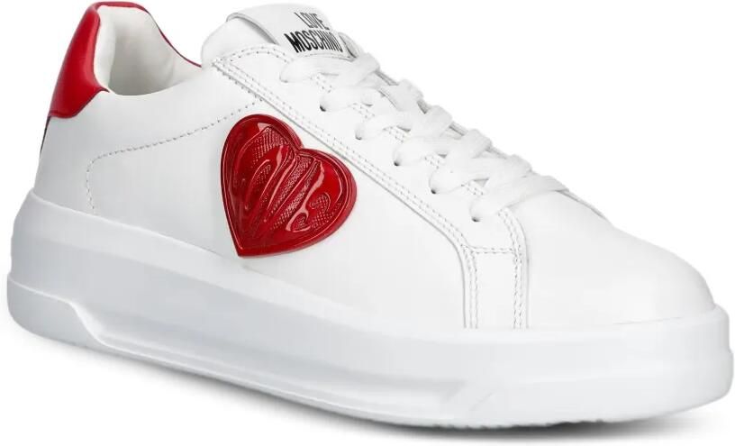 Love Moschino Sneakers met patch Wit - Foto 3