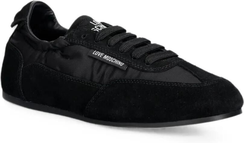 Love Moschino Sneakers met suède vlakken en logo-label Zwart - Foto 2