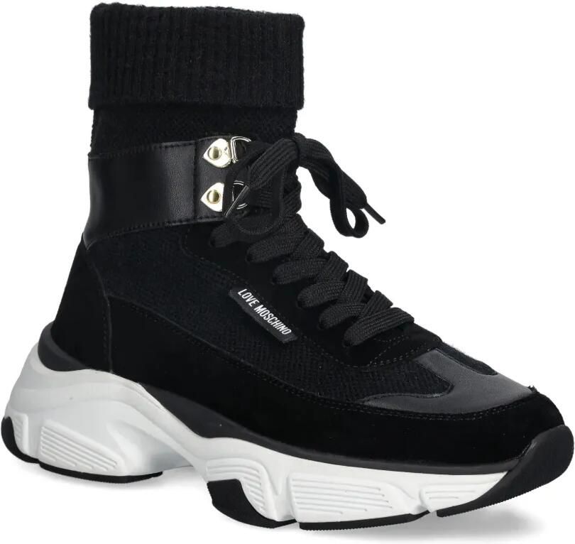 Love Moschino Sneakers met veterdetail Zwart - Foto 3