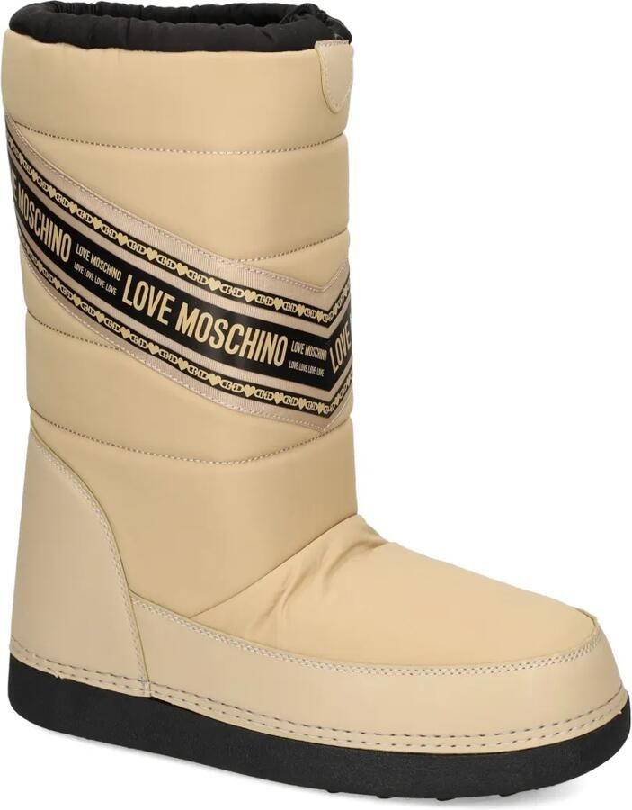 Love Moschino Snowboots met logoprint Beige - Foto 2