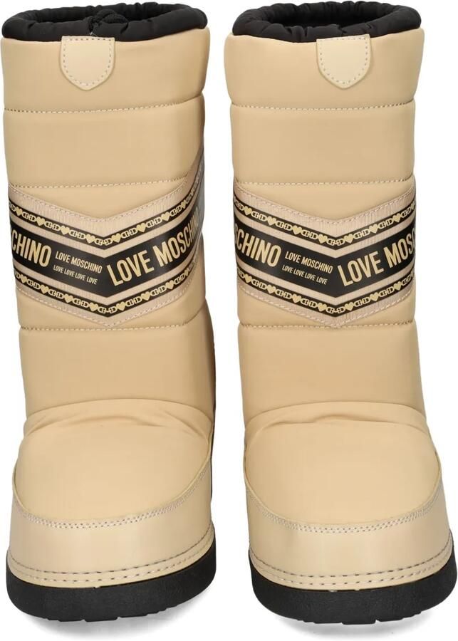 Love Moschino Snowboots met logoprint Beige - Foto 3