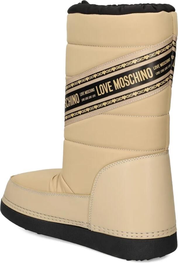 Love Moschino Snowboots met logoprint Beige - Foto 4