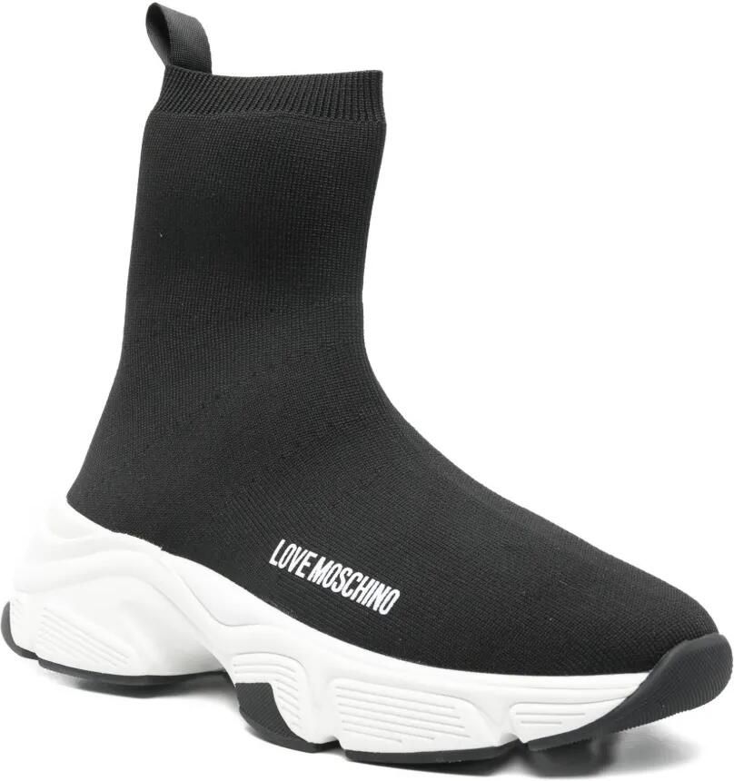 Love Moschino Soksneakers met logo Zwart - Foto 2