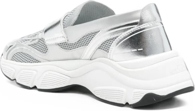 Love Moschino Stardust60 heart-motif metallic sneakers Zilver - Foto 2