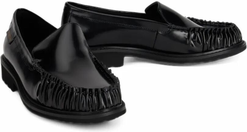 Love Moschino Leren loafers met gestikt detail Zwart - Foto 3