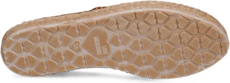 Love Moschino Suède espadrilles met gevlochten zool Bruin - Foto 5