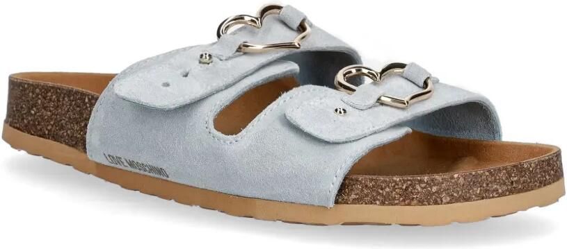 Love Moschino Suède sandalen met hartgesp Blauw - Foto 3