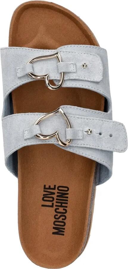 Love Moschino Suède sandalen met hartgesp Blauw - Foto 2