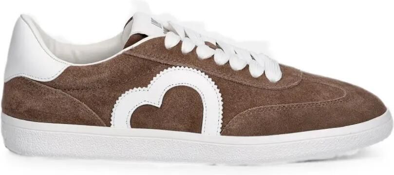 Love Moschino Suède sneakers met hart Bruin